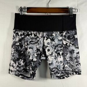 90 Degree Reflex Size XS Floral Print Athletic Shorts with Zipper Pocket